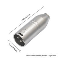 Adaptateur audio équilibré 1/8 TRS femelle vers XLR mâle 3 broches, convertisseur audio micro jack stéréo mini 3,5 mm femelle vers XLR mâle 3 broches