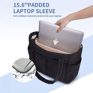For New Stylish Womens Nylon Laptop Handbag with Zipper Travel Tote Quilted Design - Product Image 3