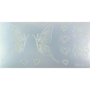 Cinq et dix GMPC/Sedex/ISO/EUDR ailes de papillon oeil queue pochoirs autocollant peint à la main maquillage des yeux visage autocollant <span class=keywords><strong>faux</strong></span> <span class=keywords><strong>tatouage</strong></span> - Product Image 2