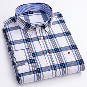 <span class=keywords><strong>Chemise</strong></span> décontractée à manches longues pour <span class=keywords><strong>homme</strong></span>, 100 % coton Oxford imprimé, grande <span class=keywords><strong>taille</strong></span> 7XL, séchage rapide, respirante, anti-plis, tendance, automne, OEM/ODM - Product Image 6