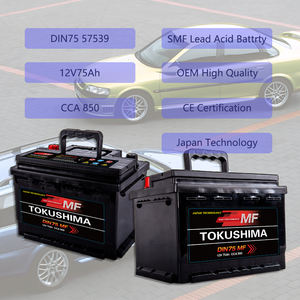 מכירות גבוהות din75 57539 רכב אוטומטי החל הסוללה 12v סוללות 75ah עבור משאיות ומכוניות מסחריות - Product Image 1