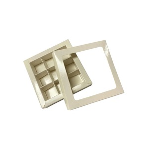 Cover bottom structure <b>paper</b> packaging box with <b>glossy</b> effect and transparent plastic window, customizable according to needs - Product Image 2