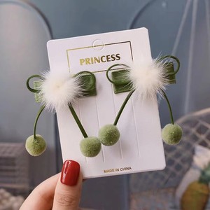 2023 Autumn/Winter Fluffy Hair <b>Clips</b> for Girls, Pom-pom <b>Bows</b>, Cute Hair Accessories, Children's Top <b>Clips</b>, Princess Hair - Product Image 4