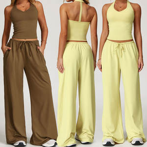 2025 nouvelle mode confortable absorbant la sueur ensemble de vêtements de sport de gymnastique 2 pièces formation <span class=keywords><strong>danse</strong></span> Yoga tenue avec <span class=keywords><strong>short</strong></span> taille élastique - Product Image 1