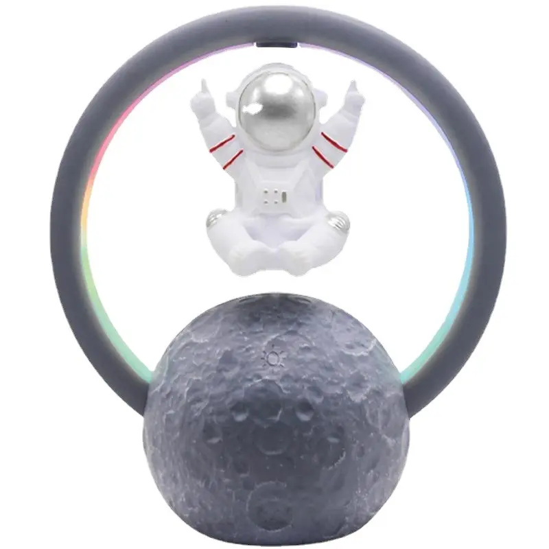 Lâmpada magnética levitadora 5.0, bluetooth, alto-falante, sem fio, alto-falante flutuante, com controle por toque rgb, bluetooth