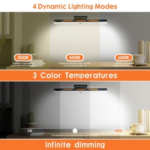 Tira de Luces LED Magnéticas Recargables para Pared con Control Remoto, Lámpara de Escritorio Regulable, Iluminación Inalámbrica Bajo Gabinetes para Armarios - Product Image 5