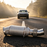 Downpipe YT SS304 dengan Heat Shield untuk BMW X5 X6 535 640 N55 3.0T Pipa Knalpot Berkualitas Tinggi Langsung dari Pabrik
