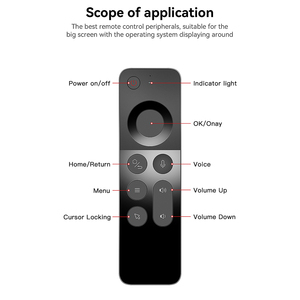 เมาส์ไร้สาย Topleo <span class=keywords><strong>Rf</strong></span> <span class=keywords><strong>2</strong></span>.4ghz พร้อมไจโรสโคป รองรับการเรียนรู้รหัสแบบ Rolling Code พร้อมฟังก์ชั่นสั่งงานด้วยเสียงและอินฟราเรด ใช้เป็นรีโมทคอนโทรลอเนกประสงค์สำหรับทีวี - Product Image 6