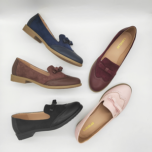 Commercio all'ingrosso femminile in pelle scamosciata superiore da donna stile casual scarpe brogue oxford mocassino boyfriend per le signore - Product Image 2
