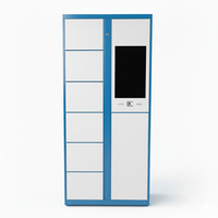 Casier intelligent moderne contrôlé par réseau pour le nettoyage à sec des vêtements, armoire de lavage en libre-service pour hôtels et écoles