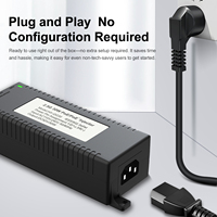 Injecteur PoE 2.5G 30W HX-QG30 ABS, alimentation AC100-240V, sortie DC52V, IEEE802.3AT, montage mural, commutateur Ethernet, caméra PTZ