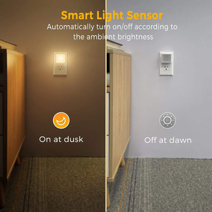 Mini Lámpara Nocturna LED Cuadrada Ultrafina de 0.3W <span class=keywords><strong>con</strong></span> Sensor de Luz, Enchufable, para Bebés y Niños - Product Image 2