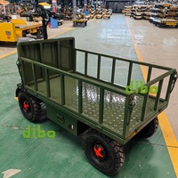 Carro de Carga Eléctrico Reforzado Todoterreno con 4 Ruedas, Estructura de Acero, Certificado CE, Plataforma Plana, OEM 800W, Plegable