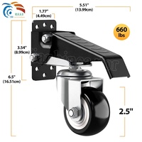 2.5/3 pouces établi table scie mobile roulette poids de charge 660/880lbs pied amovible roues rétractables