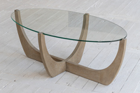 Meubles modernes du milieu du siècle en verre wabi sabi mobiliario mesa chêne centre table bois tafel ensemble de table à manger table basse