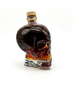 सबसे ज्यादा बिकने वाली खोपड़ी के आकार के फैंसी कॉर्क फ्रॉस्ट उत्कीर्णन विकल्प शराब ग्लास की बोतल 700 मिलीलीटर 750 मिलीलीटर 1000 पारदर्शी व्हिस्की - Product Image 6