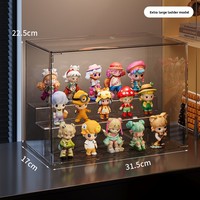 Présentoir pour Blind Box en plastique transparent, boîte de rangement anti-poussière pour figurines Pop Mart, grande capacité, design moderne