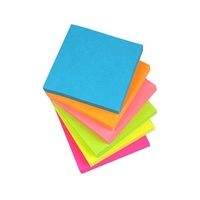 Bloc notes adhésives personnalisées, lettres imprimées couleur fluorescentes découpées, papeterie
