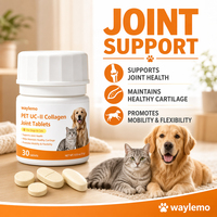 Waylemo Premium UC-II Collagène Formule Articulaire pour Chiens Soutien Avancé du Cartilage et Restauration de la Mobilité 30 Comprimés