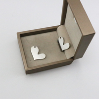Pendentif personnalisé en acier inoxydable en forme de cœur, logo gravé au laser, breloques vierges, accessoires pour la fabrication de bijoux
