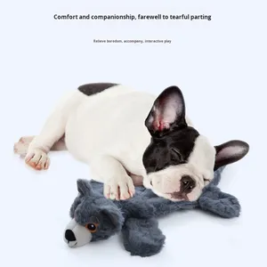 Jouet en peluche souple non rembourré pour chiot, interactif, couineur, durable, résistant aux morsures, jouet à mâcher pour chien, compagnon auto-amusant pour chiot - Product Image 4