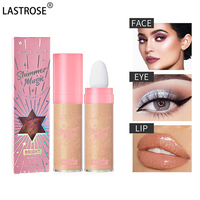 Haute brillance surbrillance poudre maquillage lisse étincelle tapotant surligneur poudre visage yeux lèvres cheveux corps lueur rose surbrillance