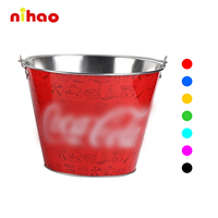 Seau à glace personnalisé NIHAO avec logo couleur, seau à bière en métal, seau à champagne pour événements promotionnels et fêtes