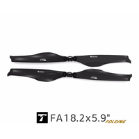 Hélice pliable en fibre de carbone 18,2*5,9, type poussoir, pour drones multirotors et VTOL, pales de drone haute efficacité
