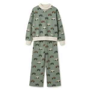 Tuta in Felpa Stile Retrò a Quadri Buffalo, Vestibilità Ampia, per <span class=keywords><strong>Bambini</strong></span>, Outfit Casual Quotidiano e per le Vacanze, Abbigliamento Streetwear e da Casa - Product Image 3