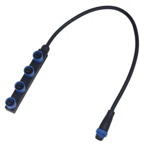 Cable de alimentación del conector impermeable del distribuidor M15 para el módulo de luz de calle LED