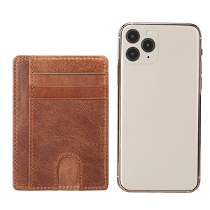 RFID Blocking <strong>Small</strong> <strong>Cards</strong> Holder Vintage Genuine Leather Slim Credit <strong>Cards</strong> <strong>Wallet</strong> - Product Image 4