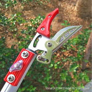 กรรไกรตัดกิ่งไม้แบบยืดหดได้ พรีเมียม 2.3-4 เมตร พร้อมที่เก็บผลไม้ ใบมีดเหล็กคาร์บอนสูงสีแดง สำหรับเก็บลำไย แอปเปิ้ล ลูกพลับ - Product Image 3