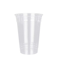Couvercle de gobelet jetable transparent en PET de 95 mm de diamètre, capacité 500 ml, haute perméabilité, pour thé au lait, jus de fruits, logo personnalisable BG