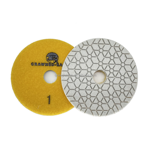 Crawnedeagle 3 Setp Resinダイヤモンド研磨パッド4 "ダイヤモンド研磨パッド100MMダイヤモンドパッドクォーツ/Marnle/石用 - Product Image 1