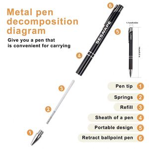 New Promotion Cheap Metal Ballpoint <b>Pens</b> With Personalized Custom Laser Engraved Print Branded Logo Aluminum Ballpoint Gift <b>Pen</b> - Product Image 3