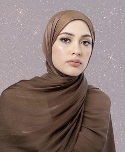 Écharpe en <span class=keywords><strong>soie</strong></span> scintillante de luxe pour femmes Hijab en mousseline de <span class=keywords><strong>soie</strong></span> unie brillant élégant châle de fête pour dames foulards pour femmes de mariage - Product Image 6