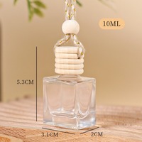 Bouteille vide pour diffuseur d'air frais de voiture, diffuseur de parfum de voiture, bouteilles d'huile essentielle, aromathérapie, pendentif parfumé, bouteille en verre
