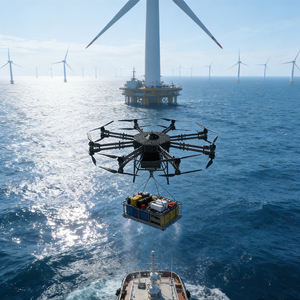 Drone industriel multifonction GT300, charge utile de 300 kg, 4K UHD, 5G, vitesse de 25 ms, temps de montée de 8 ms, résistance au vent fort, durable, 60 minutes d'autonomie - Product Image 3