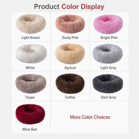 Fabricant en gros de produits pour animaux de compagnie en peluche douce et luxueuse, lit rond pour chat et chien