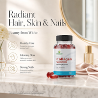 Gummies de collagène végétal OEM pour la santé des cheveux, de la peau, des ongles et des articulations – Complément multivitaminé végétalien sans gélatine