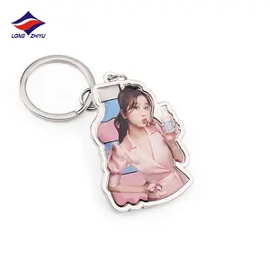 Metal Design Keychain Longzhiyu 17 Years Keychain Manufacturer Custom Epoxy Print Character Keychains Metal Movie Poster Printing Logo Key Chain