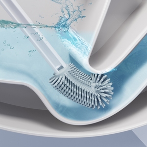 Sanga New Design and New Style Bathroom Deep Cleaning Toilet Cleaner Scrubber Soft Rubber S-shaped Elbow Toilet <b>Brush</b> - Product Image 5