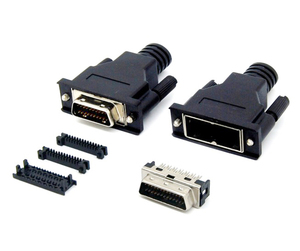 Hpdb 26P Nam hàn hoặc IDC nhựa vỏ bên ngoài với vít, SCSI II 26pin cắm, MDR 26pin nam nối - Product Image 4