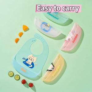 Bavoirs d'Alimentation Promotionnels en Silicone Étanche et Réglable, Sans BPA, Prix de Gros, Vente Chaude, Fabrication OEM ODM pour Bébés - Product Image 2