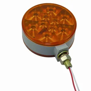 Factory Wholesale 4 Inch Double Side Warning Marker Light 10-30v Car Led Side Lights For Truck Trailer Red+amber Amber+amber