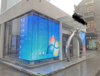 RMGLED Extérieur Verre Transparent LED Film Affichage Panneaux Transparents Led Bande Écran D'affichage pour Centre Commercial