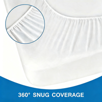 Drap-housse en jersey de polyester AOSEN, 100 % imperméable, 30 GSM, TPU extensible, poches profondes, protection de matelas économique