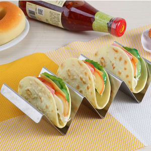 Grill safe taco stainless steel trays Taco stand style truck tray Baking Taco Holder - Product Image 5