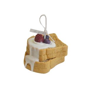 Vela Aromática Artesanal con Aroma a Pastel Tostado, Vela Decorativa con Aroma a Frambuesa, Regalo para Mujeres, Decoración Adorable para el Hogar con Estilo de Panadería - Product Image 1