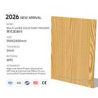 Panel de Pared Moderno con Acabado de Pintura Sólida Multicapa, Grano de Madera WPC, Impermeable, Ignífugo, Anti-UV, Revestimiento Decorativo Interior para Villa